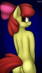 anthro anthrofied anus apple_bloom_(mlp) back bow butt cub equine female friendship_is_magic fur hair horse lamia lamiaaaa looking_back mammal my_little_pony pony pussy raised_tail red_hair yellow_fur young 