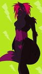  black black_fur breasts canine charliethefennecfox female fluffy_tail fur hair hot invalid_color invalid_tag leona mammal pink pink_eyes pink_hair seren seren_leona_sierra serentheneonwolf sierra solo tumblr wolf 