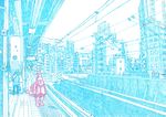  backpack bad_id bad_pixiv_id bag building cityscape copyright_request matsumoto_keisuke real_world_location tail tokyo_(city) train_station 