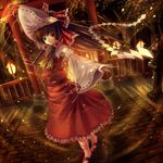  gohei hakurei_reimu kichiroku lantern solo torii touhou 