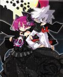  1girl artist_request crease disgaea dress formal glasses horns makai_senki_disgaea_3 mao_(disgaea) pink_hair prom raspberyl suit white_hair 