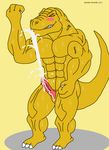  abs anthro biceps cum cum_on_penis cum_string cumshot dinosaur erection extreme_dinosaurs eyes_closed male maxime-jeanne muscles nude orgasm pecs penis pose reptile scales scalie sheath solo t-bone_(extreme_dinosaurs) theropod tyrannosaurus_rex 