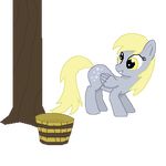  alpha_channel animated blonde_hair bucket cutie_mark derp_eyes derpy_hooves_(mlp) equine female feral food friendship_is_magic hair kick mammal muffin my_little_pony pegasus plain_background solo tomdantherock transparent_background tree wings yellow_eyes 