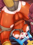  anal anal_fisting anus areola areolae ass ass_juice bdsm blue_hair blush bodysuit bondage boots bound breasts cameltoe censored chunsoft decensor_request deranger double_anal double_fisting dragon_quest dragon_quest_iii enix fisting hat highres navel nipples priest_(dq3) pussy red_eyes rope sweat tears thighs torn_clothes trubka 