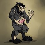  canine clothed clothing dripping erection eyewear human knot male mammal open_pants pants penis precum solo torn_clothing transformation vein video_games warcraft were werewolf wolf worgen 