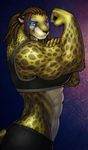  bodybuilder breasts cheetah dracat dracocheetah dragon dragoncheetah feline female glowing_eyes keg looking_at_viewer mammal muscles muscular_female party strype wings xilimyth 