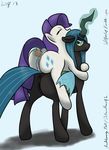  anus changeling equine female friendship_is_magic horn horse my_little_pony pony pussy queen_chrysalis_(mlp) rarity_(mlp) unicorn 