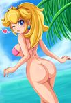  bikini bottomless female invalid_tag mario_bros nintendo princess princess_peach royalty super_mario tight_clothing video_games 