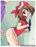  bottomless cum cum_on_butt female look_back male may nintendo penis pok&eacute;mon sex straight video_games 