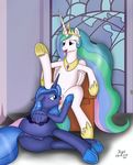  anus equine female friendship_is_magic horse licking my_little_pony pony princess_celestia_(mlp) princess_luna_(mlp) pussy tongue xyi 