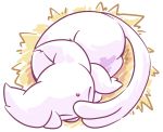  2018 eeveelution espeon eyes_closed feral lying nettsuu nintendo pok&eacute;mon pok&eacute;mon_(species) simple_background sleeping solo video_games white_background 