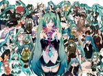  1girl albino_(vocaloid) animal_hood annotated apple aqua_eyes aqua_hair bad_end_night_(vocaloid) barefoot black_rock_shooter black_rock_shooter_(character) blue_eyes blush bow bowtie bunny_hood camisole cendrillon_(vocaloid) choker clock_lock_works_(vocaloid) closed_eyes detached_sleeves dress eh?_ah_sou_(vocaloid) electric_angel_(vocaloid) electric_guitar flower food fox_mask fruit gloves glowing glowing_eyes guitar hair_ribbon hairband hajimete_no_koi_ga_owaru_toki_(vocaloid) hand_on_own_chest hands_clasped hat hatsune_miku hatsune_miku_no_shoushitsu_(vocaloid) headphones hello_planet_(vocaloid) hood instrument karakuri_pierrot_(vocaloid) kasou_kyoku_(vocaloid) koi_wa_sensou_(vocaloid) koiiro_byoutou_(vocaloid) kusari_no_shoujo_(vocaloid) long_hair lots_of_laugh_(vocaloid) mask matryoshka_(vocaloid) megaphone melt_(vocaloid) miracle_paint_(vocaloid) monochro_blue_sky_(vocaloid) multiple_persona musunde_hiraite_rasetsu_to_mukuro_(vocaloid) necktie nisoku_hokou_(vocaloid) nurse nurse_cap odds_&amp;_ends_(vocaloid) one_eye_closed open_mouth own_hands_together paintbrush petals poppippoo_(vocaloid) ribbon rolling_girl_(vocaloid) romeo_to_cinderella_(vocaloid) saihate_(vocaloid) sakura_no_ame_(vocaloid) scarf senbon-zakura_(vocaloid) shinkai_shoujo_(vocaloid) sitting skirt smile songover syringe tell_your_world_(vocaloid) thigh_gap thighhighs tsukioka_tsukiho twintails umbrella very_long_hair vocaloid voice_(vocaloid) world_is_mine_(vocaloid) zettai_ryouiki 