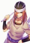  1girl flute hand_on_hip hat highres instrument kazari_tayu long_hair looking_at_viewer naruto pink_hair smile solo tayuya 