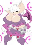  anthro bar big_breasts breasts cleavage dullvivid erect_nipples female green_eyes huge_breasts nipples rouge_the_bat sega sonic_(series) wings 