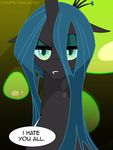  annoyed female friendship_is_magic green_eyes my_little_pony queen_chrysalis_(mlp) reaction_image solo tarajenkins 
