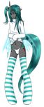  anthro anthrofied aqua_hair blush bulge changeling clothing cute cutie_mark daisukeuke equine girly green_eyes horn horse insect_wings legwear levi looking_at_viewer male mammal my_little_pony navel panties pinup plain_background pony pose shirt shirt_lift shy side_ponytail skinny socks solo standing stockings sweater thigh_highs thong transparent_background underwear white_panties 
