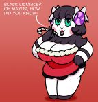 2018 animal_crossing anthro big_breasts blush breasts candy candy_cane caprine christmas clothing digital_media_(artwork) english_text female food holidays horn lipstick looking_at_viewer makeup mammal mr.under muffy_(animal_crossing) nintendo open_mouth ribbons sheep solo text thick_thighs video_games wool 