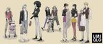  2girls 6+boys alternate_costume black_hat brook everyone franky hat long_image monkey_d_luffy multiple_boys multiple_girls nami nami_(one_piece) nico_robin one_piece plaid roronoa_zoro sanji straw_hat tony_tony_chopper usopp wide_image 