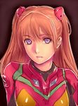  bad_id bad_pixiv_id dodai_shouji face long_hair neon_genesis_evangelion orange_hair plugsuit purple_eyes solo souryuu_asuka_langley 