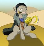  black_hair cigar equine friendship_is_magic hair hereticofdune hook horse male mammal my_little_pony one_piece outside ponification pony sir_crocodile smoking solo yellow_eyes 