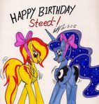  equine female feral friendship_is_magic hair_bow horn mammal my_little_pony newyorkx3 pegasus princess_luna_(mlp) spitfire_(mlp) wiggle winged_unicorn wings wonderbolts_(mlp) 