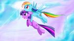  blue_fur cutie_mark derpiihooves duo equine female feral flying friendship_is_magic fur hair horn horse mammal multi-colored_hair my_little_pony pegasus pony purple_eyes purple_fur purple_hair rainbow_dash_(mlp) rainbow_hair rose_eyes sky smile twilight_sparkle_(mlp) unicorn wings 