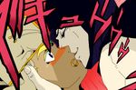  derivative_work facial_mark jojo_no_kimyou_na_bouken kars_(jojo) kiss male_focus multiple_boys muscle parody tattoo turban wamuu warosi yaoi 