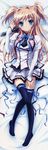  1girl absurdres blue_eyes dakimakura highres long_image mashiroiro_symphony school_uniform sena_airi smile tall_image thighhighs 