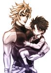  bad_id bad_pixiv_id child dio_brando freeky gradient headband heart jojo_no_kimyou_na_bouken jonathan_joestar monochrome multiple_boys older time_paradox younger 