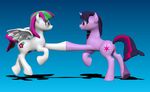  blossom_forth blossomforth_(mlp) brohoof creepy cutie_mark duo equine eye_contact female feral friendship_is_magic gradient_background hair harikon horn mammal multi-colored_hair my_little_pony pegasus plain_background shadow twilight_sparkle_(mlp) unicorn wings 