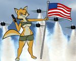  breasts canine eyewear female fox glasses gnollykins handgun jets lt._fox_vixen lt._vixen mammal squirrel_and_hedgehog unkown_artist weapon 