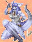  breasts canine_ears female hybrid invalid_tag jyoka lizard muscles musclular_thighs muscular_female muscular_thighs reptile scalie unknown_species yellow_eyes 