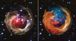  black_skin canine comparison earth fire firefox fox fur galaxy mammal nebula orange_fur outer_space planet skin stars unknown_artist white_fur 