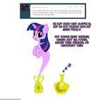  bottle english_text equine female friendship_is_magic genie hair horn mammal multi-colored_hair my_little_pony navitaserussirus plain_background purple_eyes sleeping solo text trixie_(mlp) tumblr twilight_sparkle_(mlp) unicorn white_background 