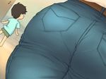  1boy 1girl artist_request ass close-up denim huge_ass jeans milf pants yoko_juusuke 
