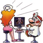  doctor dr._mario famicom game_console lowres mario mario_(series) nintendo nurse official_art peach princess_peach super_mario_bros. television 