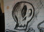  crossbones grim ink paper pen skull 