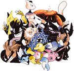  alakazam ambiguous_gender angry eeveelution gengar group haunter hypno jigglypuff legendary_pok&#233;mon mewto mewtwo nintendo nude open_mouth pinsir plain_background pok&#233;mon pok&eacute;mon poliwrath primeape saliva sandslash tangela teeth tongue vaporeon video_games vileplume white_background white_skin wigglytuff yolk_(artist) 