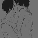  1:1 2boys brothers duo freckles incest kiss male male_focus monkey_d_luffy monochrome multiple_boys one_piece pixiv_manga_sample portgas_d_ace ryo_(pixiv966497) siblings yaoi 