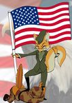  american_flag anal anal_penetration avian bird black_nose boots brown_fur camo canine chipmunk domination eagle eyewear female female_domination flag flagpole fluffy_tail fox fur geumsaegi glasses hat helmet holding_tail humor looking_at_viewer lt._fox_vixen lt._vixen male mammal military_uniform penetration queblock rodent squirrel squirrel_and_hedgehog tail_grab tail_hug uniform 