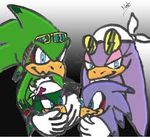  bandanna eyewear family glasses goggles jet_the_hawk sega sonic_(series) sonic_riders wave_the_swallow 