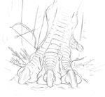  claws crushed crushing dinosaur dragon hindpaw macro micro monochrome paws reptile scalie size_difference size_play squash squashed squashing squish squished squishing stomping talons 