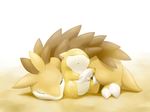  no_humans pokemon sandshrew sandslash sleeping 
