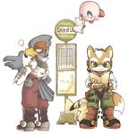  beak blue_eyes book falco_lombardi fox_mccloud furry gen_1_pokemon gloves green_eyes kirby kirby_(series) no_humans pikachu pokemon pokemon_(creature) smile star_fox super_smash_bros. tail 