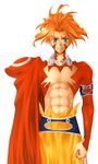  bad_id bad_pixiv_id cape green_eyes highres houshin_engi male_focus moyoriaki nentou_doujin red_hair shirtless solo tattoo 