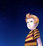  bad_id bad_pixiv_id lucas male_focus masao mother_(game) mother_3 night quiff sky solo star_(sky) starry_sky tears upper_body 
