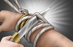  bondage bound bound_wrists close-up knife original rope shingyouji_tatsuya 