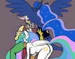  anthro anthrofied anus breasts cutie_mark discord_(mlp) draconequus equine fellatio female friendship_is_magic group group_sex horn horse male mammal my_little_pony oral oral_sex penis plain_background pony princess princess_celestia_(mlp) princess_luna_(mlp) pussy ragingsemi red_eyes royalty semi_incest sex sibling straight threesome winged_unicorn wings 