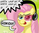  blue_eyes dragon_ball dragon_ball_z dragon_ball_z_abriged equine female fluttershy_(mlp) friendship_is_magic hair horse my_little_pony parody pink_hair pony scouter solo ziemniax 