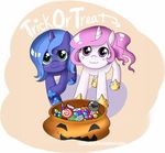  blue_fur blue_hair blush candy cute duo english_text equine female feral friendship_is_magic fur green_eyes hair horn horse mammal multi-colored_hair musapan my_little_pony pink_eyes pink_hair pony princess princess_celestia_(mlp) princess_luna_(mlp) royalty text unicorn white_fur young 